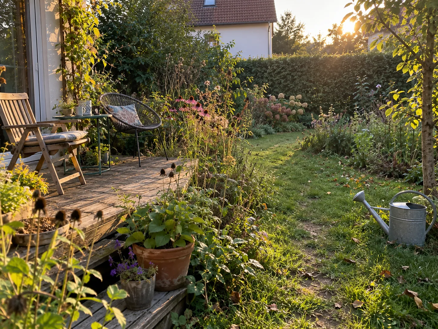 Gartenpflege, Laub und Unkraut: Beispielbild